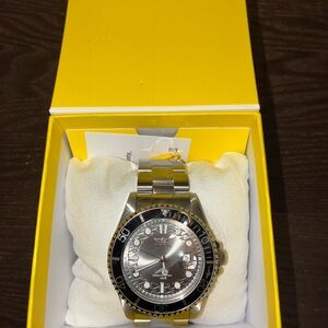 Men’s Invicta Silver and Black Watch